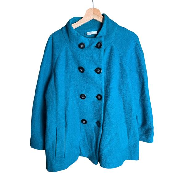 Chico's Women's Wool Classic Touch Ammi Jacket Deep Emerald - Picture 1 of 6